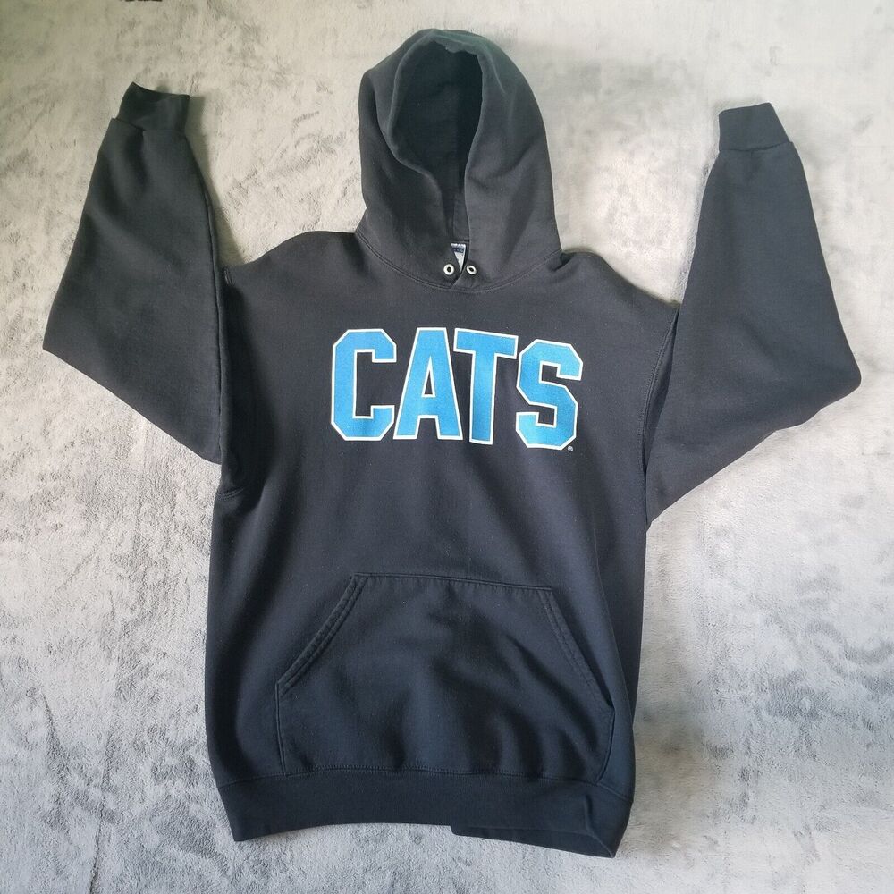 Kentucky Wildcats Hoodie Sweatshirt CATS Unisex Black Size Large Jerzees